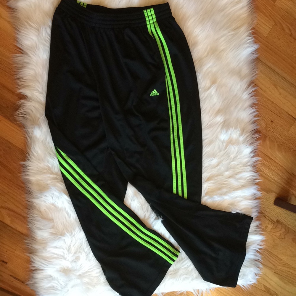 Adidas neon green and black sweats!